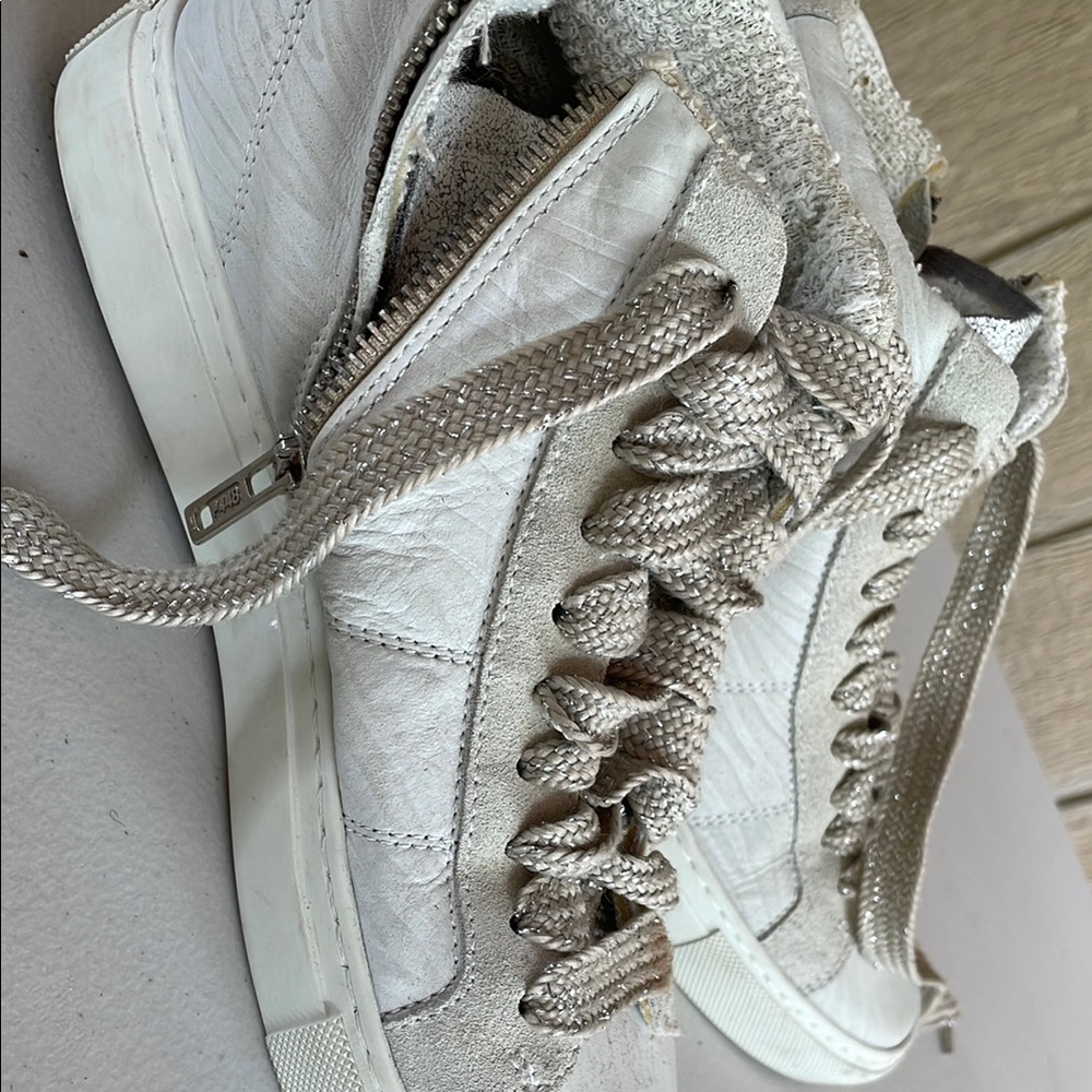P448 White High-Top Sneakers Classic Design